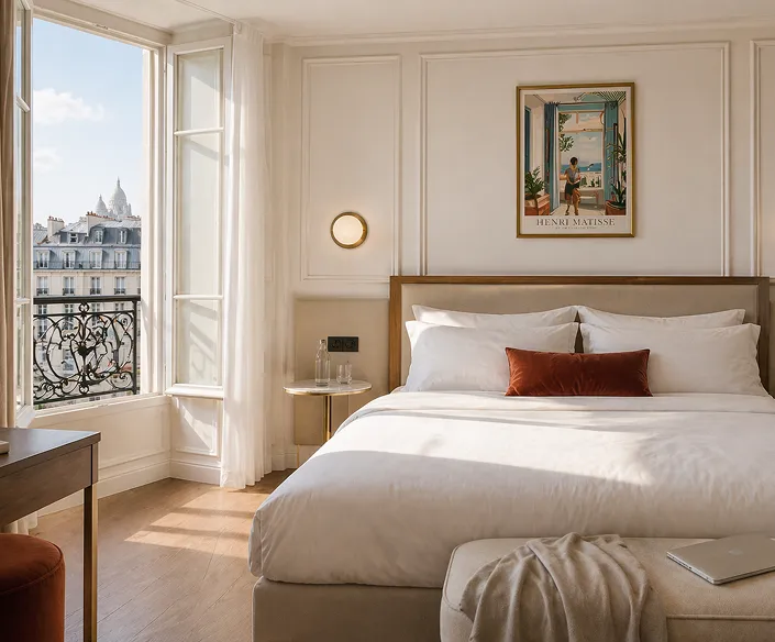Chambres décorées avec une ligne claire